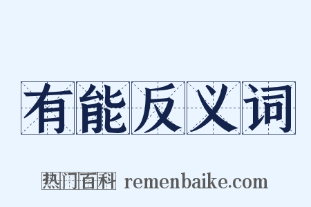 有能反义词是什么意思的图片